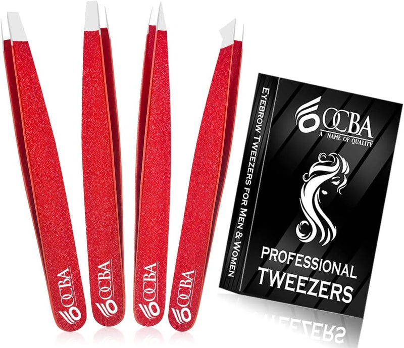OCBA Eyebrow & Facial Hair Tweezers – Blue (2 Pcs)